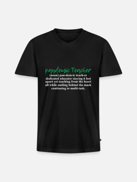 Online-Lehrer - Männer Premium Bio T-Shirt mit V-Ausschnitt - Schwarz