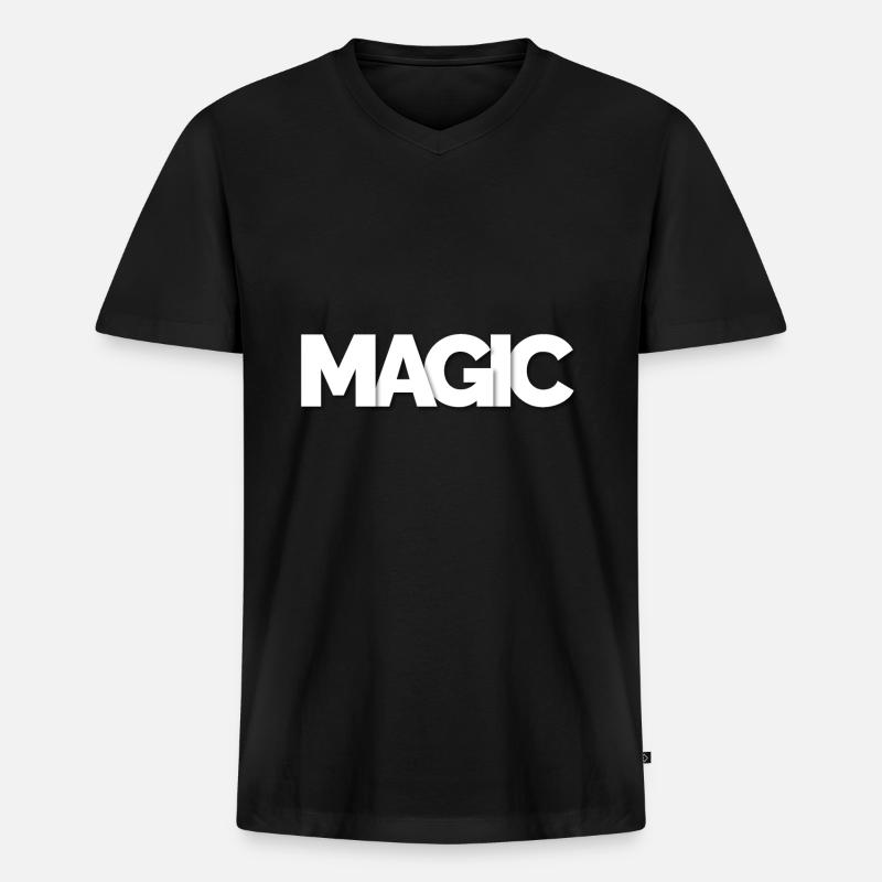 Magic - Männer Premium Bio T-Shirt mit V-Ausschnitt - Schwarz