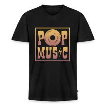 Pop Music Frau, Kpop, Vietnam, Anime, music, Kind - Männer Premium Bio T-Shirt mit V-Ausschnitt - Schwarz - Vorne - Nico (187cm)