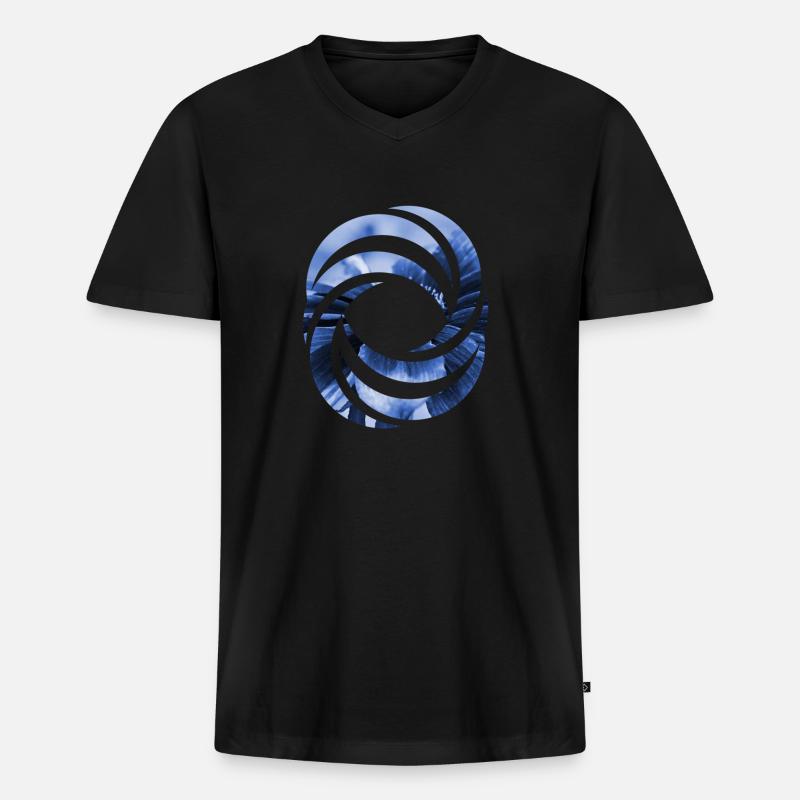 Design - Männer Premium Bio T-Shirt mit V-Ausschnitt - Schwarz