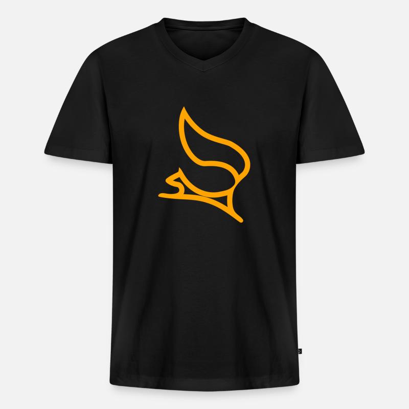 Eichhörnchen - Männer Premium Bio T-Shirt mit V-Ausschnitt - Schwarz