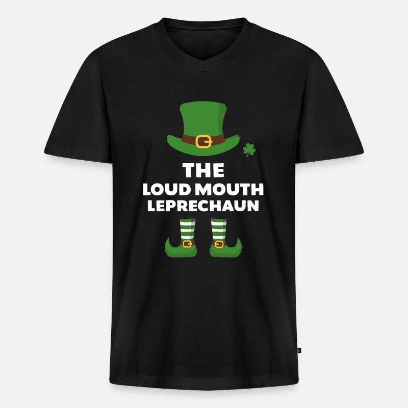 Der laute Kobold - Männer Premium Bio T-Shirt mit V-Ausschnitt - Schwarz