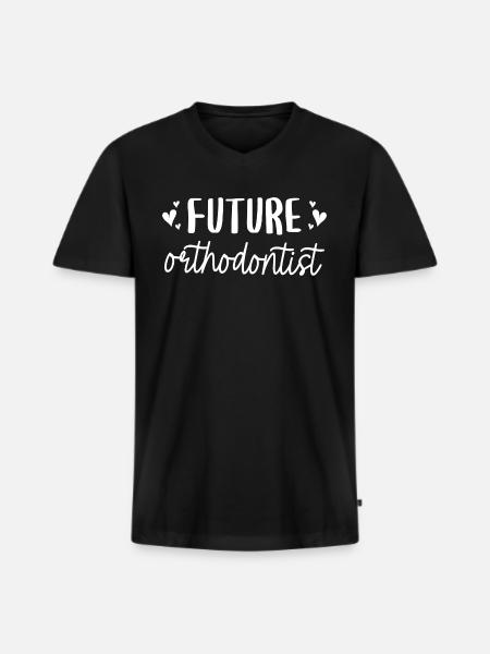 Future Certified Orthodontist Gift - Men's Premium Organic T-shirt with V-neck - black