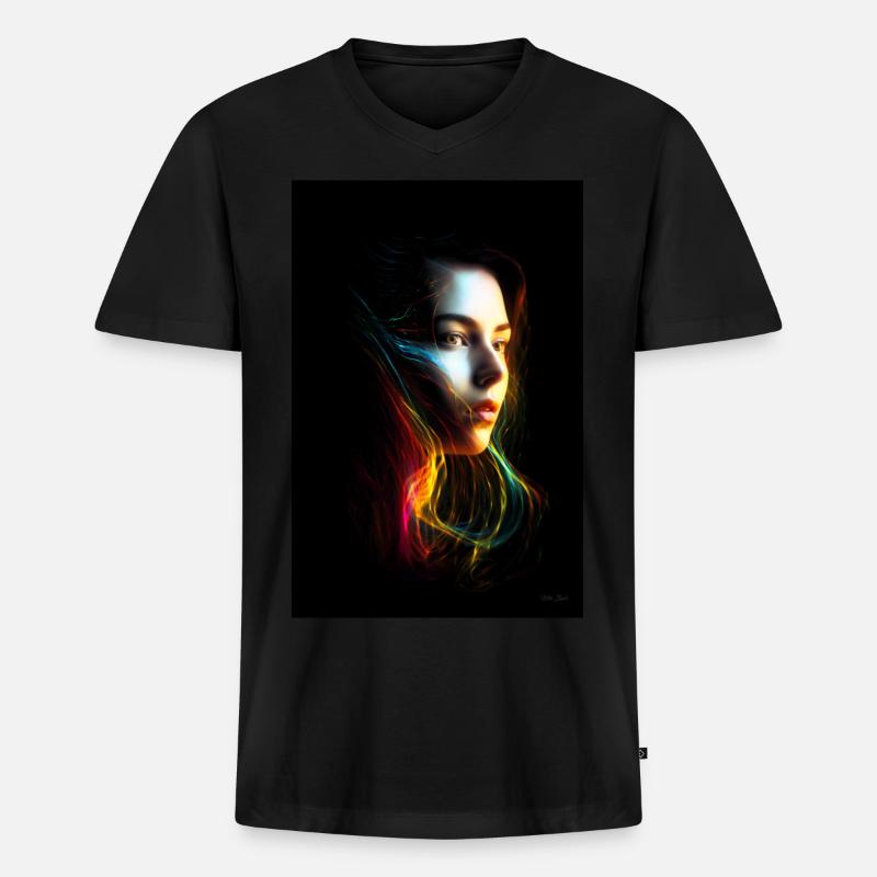 Sinnlich 2 - Männer Premium Bio T-Shirt mit V-Ausschnitt - Schwarz