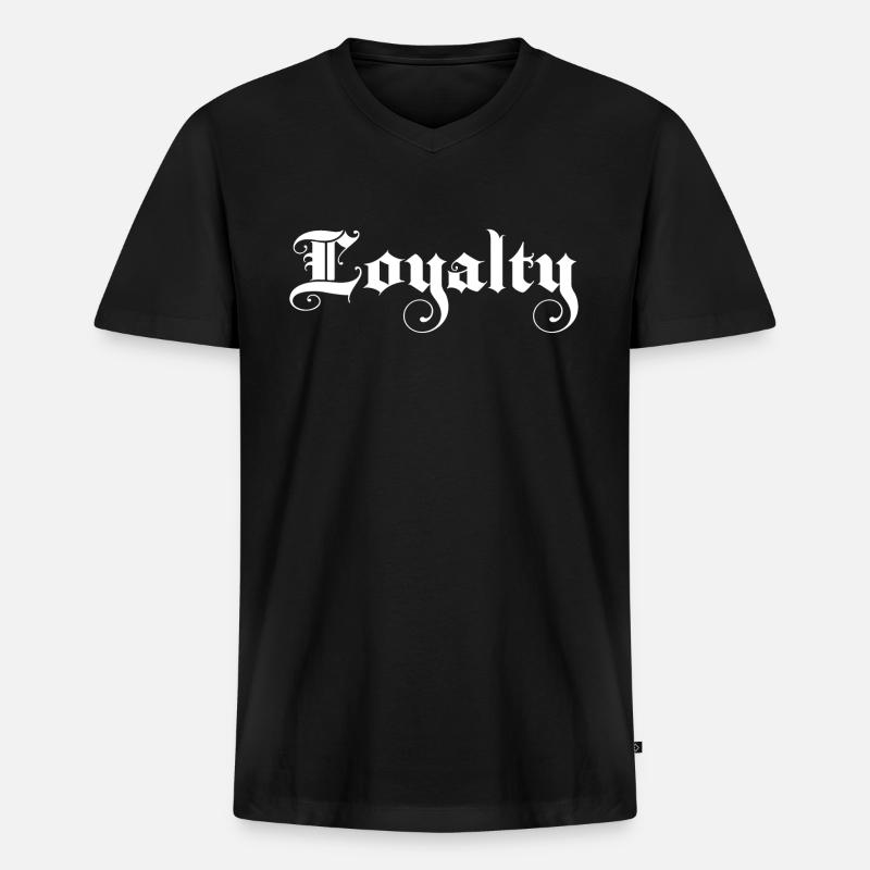 Loyalty Loyalty Fancy Script Gift - Men's Premium Organic T-shirt with V-neck - black