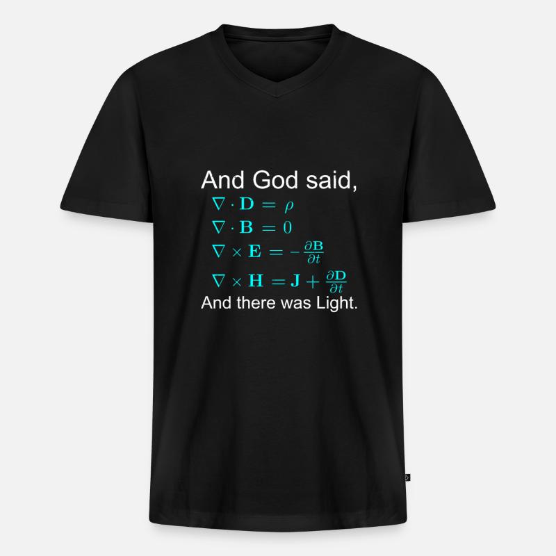 Maxwell Physiker Geschenk Mathe Studenten - Männer Premium Bio T-Shirt mit V-Ausschnitt - Schwarz