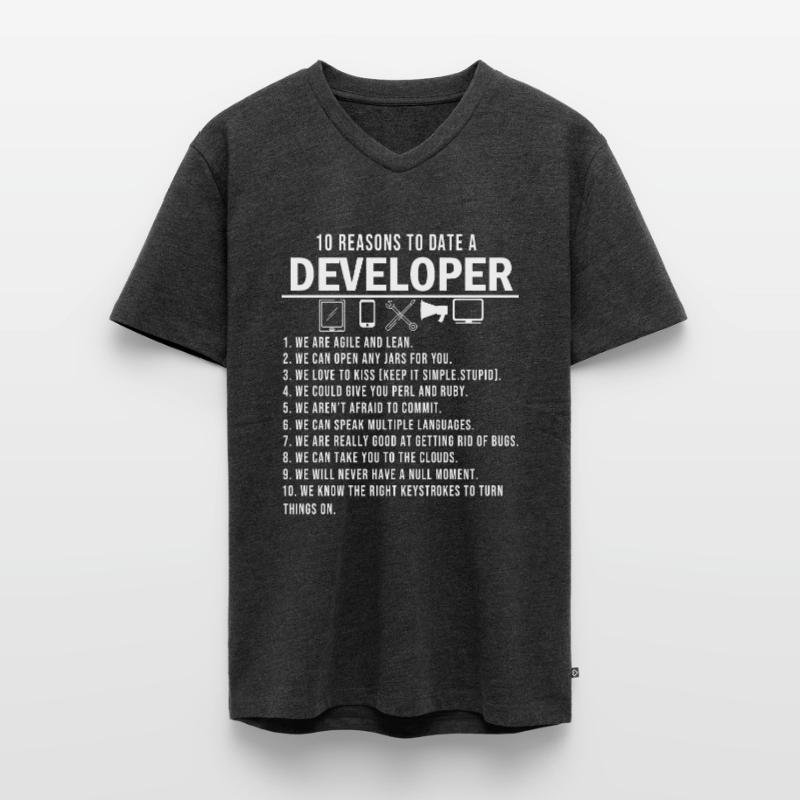 Software developer programming programming Men's Premium Organic T-shirt with V-neck