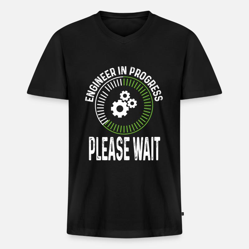 Engineering Engineering School Future Engineer - Männer Premium Bio T-Shirt mit V-Ausschnitt - Schwarz