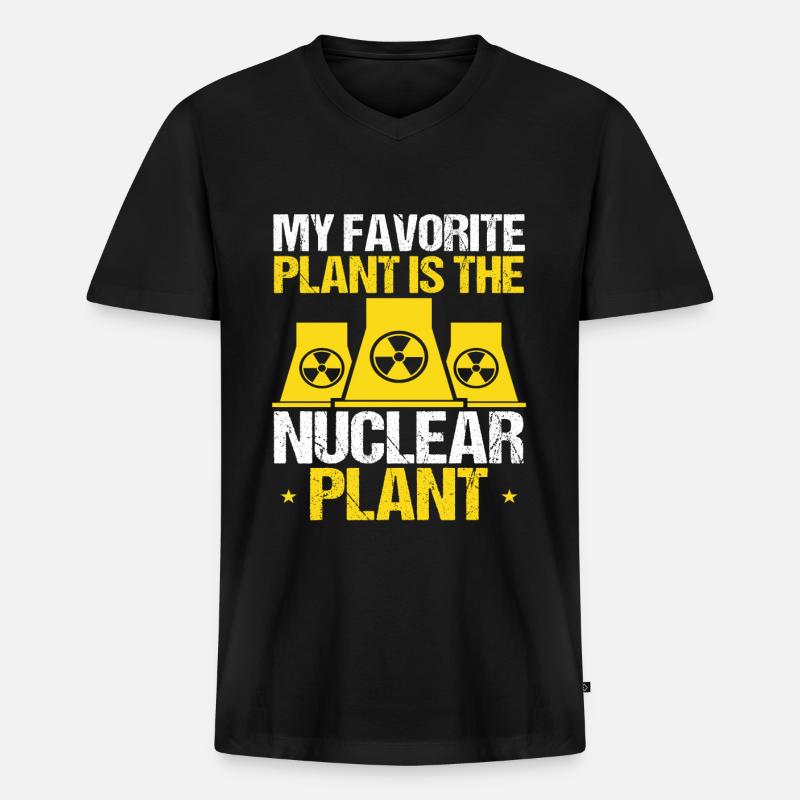 Nuclear Engineer Superpower Engineering Student - Männer Premium Bio T-Shirt mit V-Ausschnitt - Schwarz