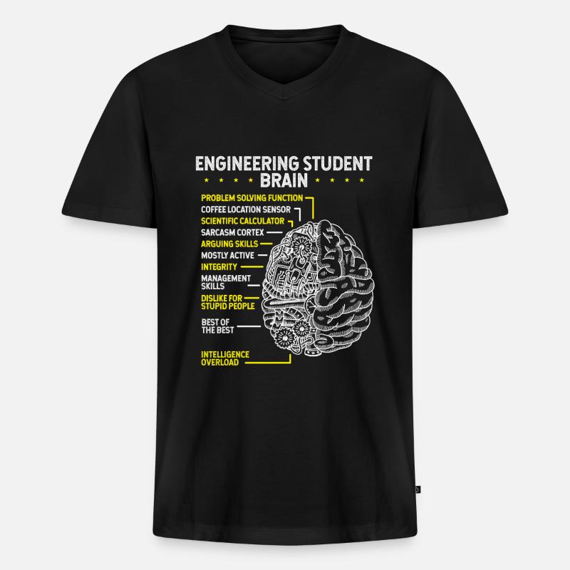 Engineering School Engineering Student Engineer - Männer Premium Bio T-Shirt mit V-Ausschnitt - Schwarz
