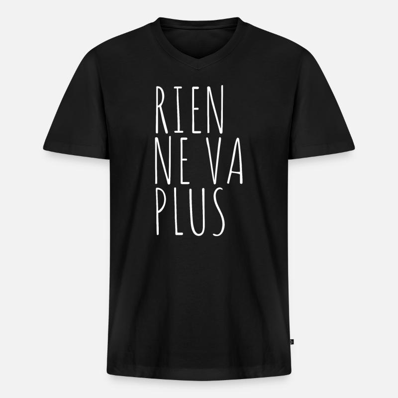 rien ne va plus - Männer Premium Bio T-Shirt mit V-Ausschnitt - Schwarz