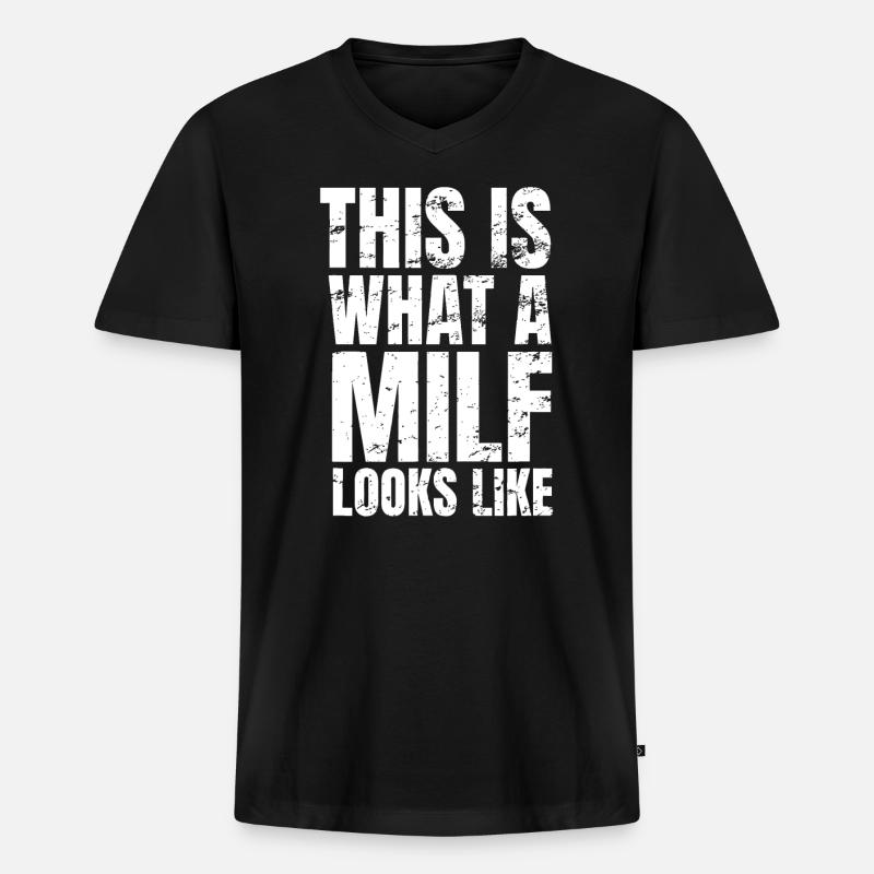 Lustiges Geschenk zum Muttertag - Männer Premium Bio T-Shirt mit V-Ausschnitt - Schwarz