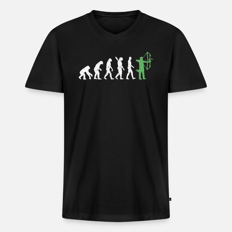 Evolution Archery Compound Edition - T-shirt encolure en V Premium bio Homme - noir