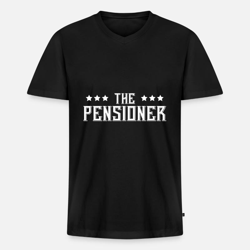 Der Rentner - Männer Premium Bio T-Shirt mit V-Ausschnitt - Schwarz