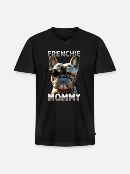 Frenchie Mor Mors dag Grand Danois - Premium økologisk T-shirt med V-hals til mænd - sort