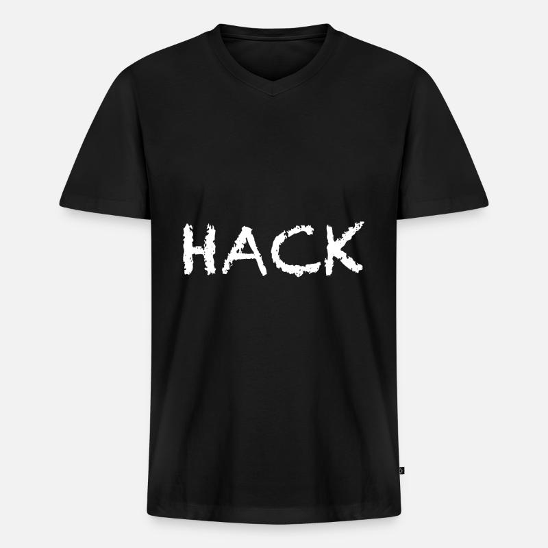 Hack Fleischer Fasching Verkleidung Geschenk - Männer Premium Bio T-Shirt mit V-Ausschnitt - Schwarz