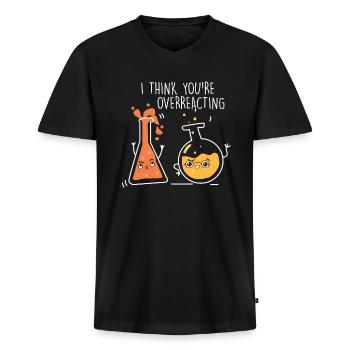 School Nerd Funny Teacher - Männer Premium Bio T-Shirt mit V-Ausschnitt - Schwarz - Vorne - Nico (187cm)