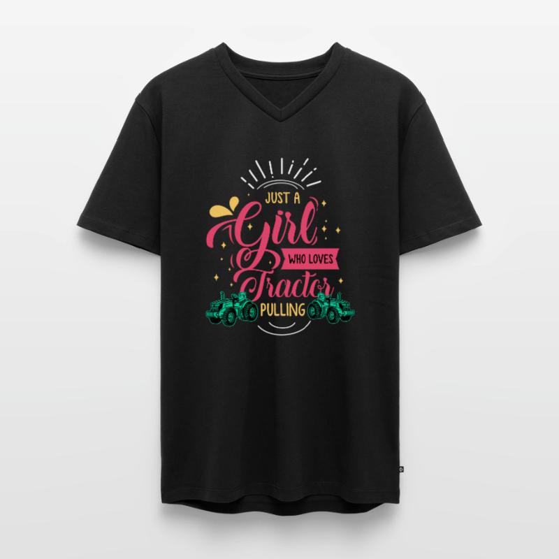 tractor pulling, tractor pulling, drag, Men's Premium Organic T-shirt with V-neck