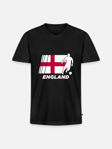 Football, Football Italie Football, Brésil - T-shirt encolure en V Premium bio Homme - noir