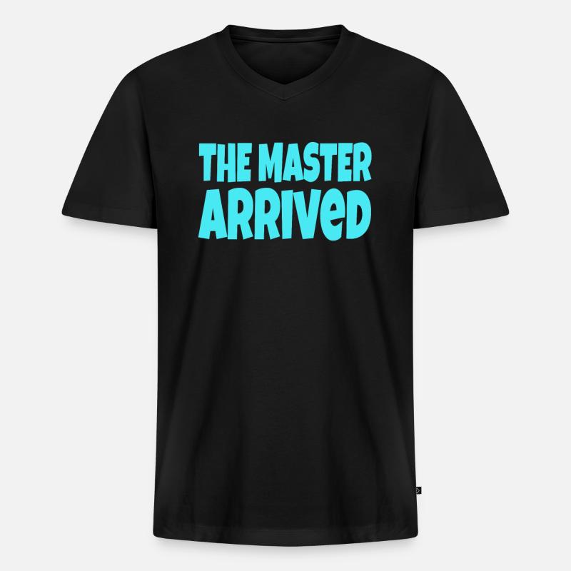 The Master arrived - Männer Premium Bio T-Shirt mit V-Ausschnitt - Schwarz