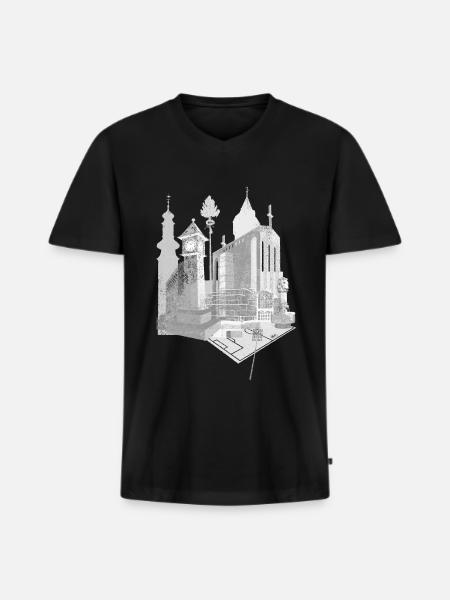 Bornheim T-shirt - T-shirt encolure en V Premium bio Homme - noir