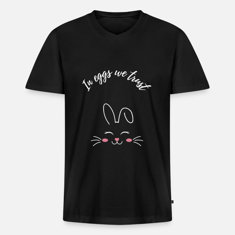 Ostern Sprüche Geschenk - Männer Premium Bio T-Shirt mit V-Ausschnitt - Schwarz