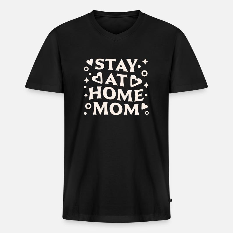 Hausfrau - Männer Premium Bio T-Shirt mit V-Ausschnitt - Schwarz
