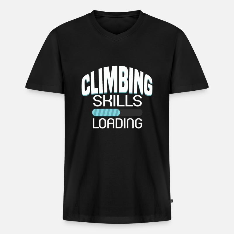 climbing skills loading - Männer Premium Bio T-Shirt mit V-Ausschnitt - Schwarz