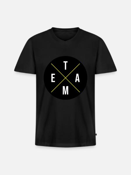 Cercle d’équipe - T-shirt encolure en V Premium bio Homme - noir