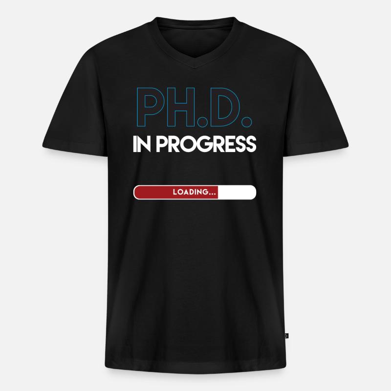 Doktorarbeit wird geladen - Männer Premium Bio T-Shirt mit V-Ausschnitt - Schwarz