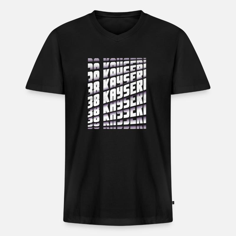38 Kayseri - Männer Premium Bio T-Shirt mit V-Ausschnitt - Schwarz