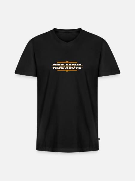 Shine Bright: Rising Above Challenges - Men's Premium Organic T-shirt with V-neck - black