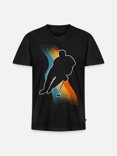 Eishockey - Men's Premium Organic T-shirt with V-neck - black