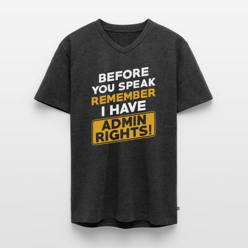 Administrator Computer Scientist Programmer Admin Men's Premium Organic T-shirt with V-neck