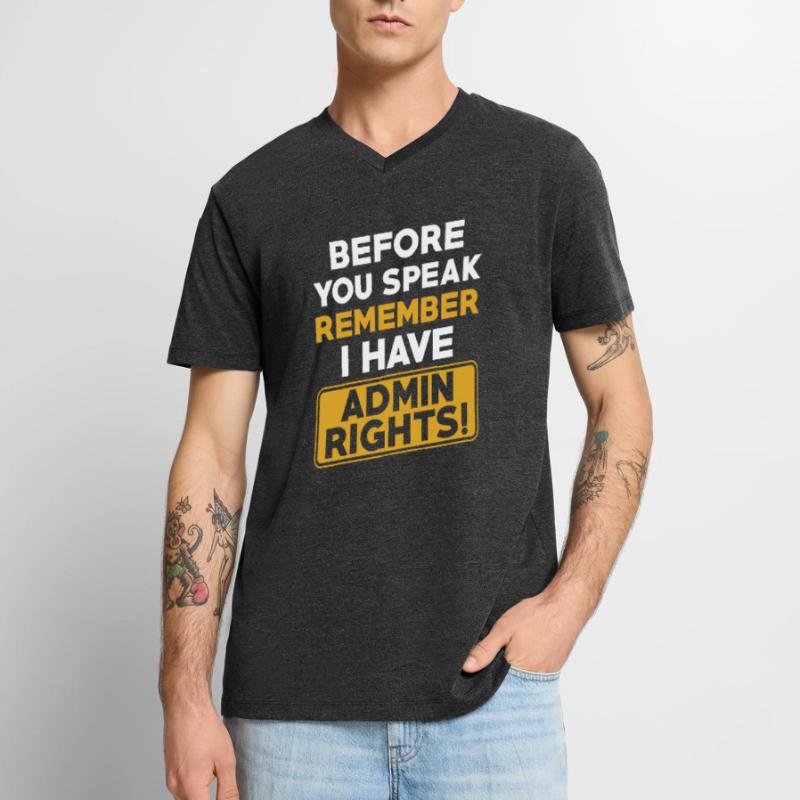 Administrator Computer Scientist Programmer Admin Men's Premium Organic T-shirt with V-neck