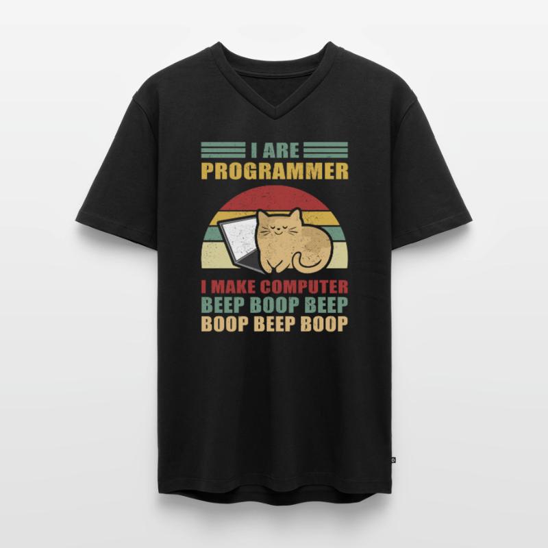 Programmer Gift Admin Computer Computer Computer Scientist Men's Premium Organic T-shirt with V-neck