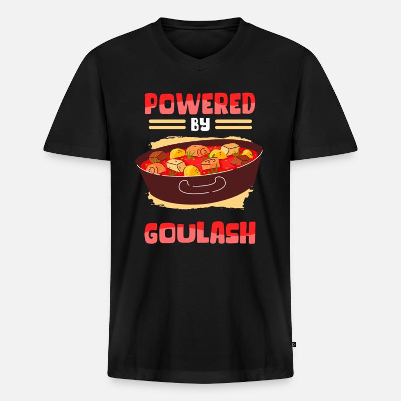 Gulasch Ungarischer Gulasch Geschenk - Männer Premium Bio T-Shirt mit V-Ausschnitt - Schwarz
