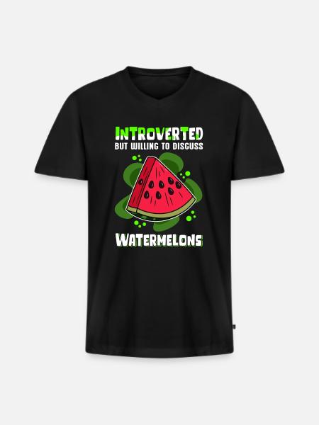 Watermelon Angurie Arbuse Pastry Gift - Men's Premium Organic T-shirt with V-neck - black