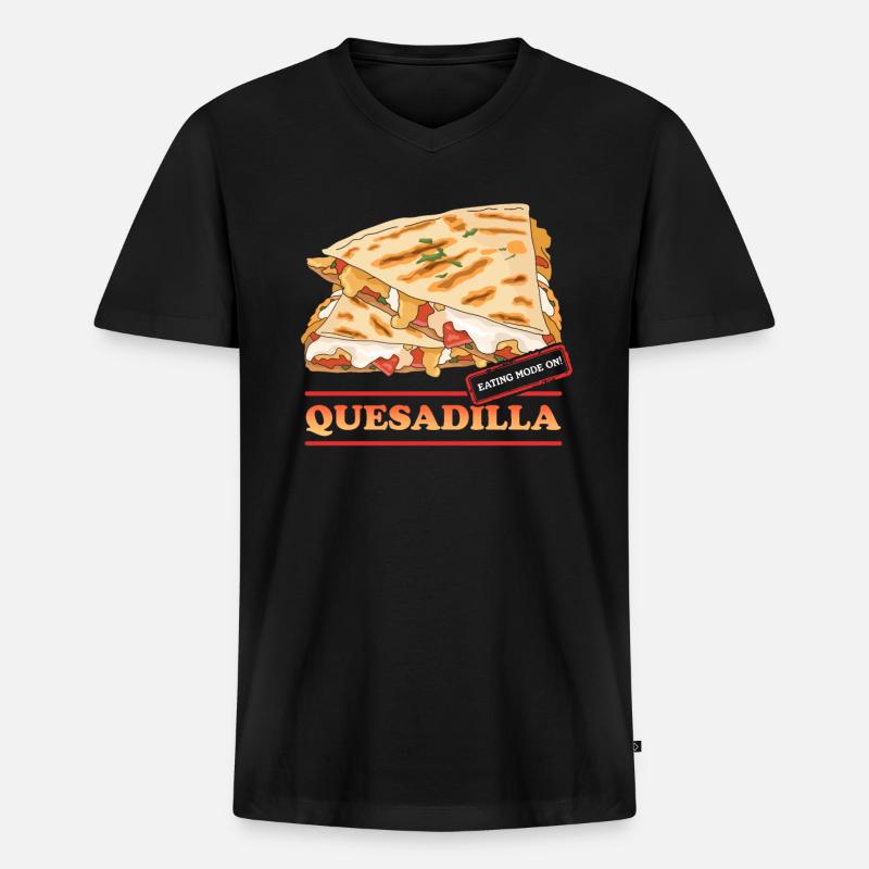 Quesadillas Tortilla Quesadilla Geschenk - Männer Premium Bio T-Shirt mit V-Ausschnitt - Schwarz