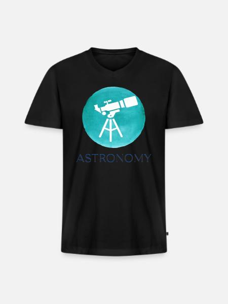 Astronomie - Männer Premium Bio T-Shirt mit V-Ausschnitt - Schwarz