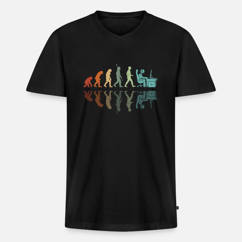 Gamer Entwicklung - Männer Premium Bio T-Shirt mit V-Ausschnitt - Schwarz