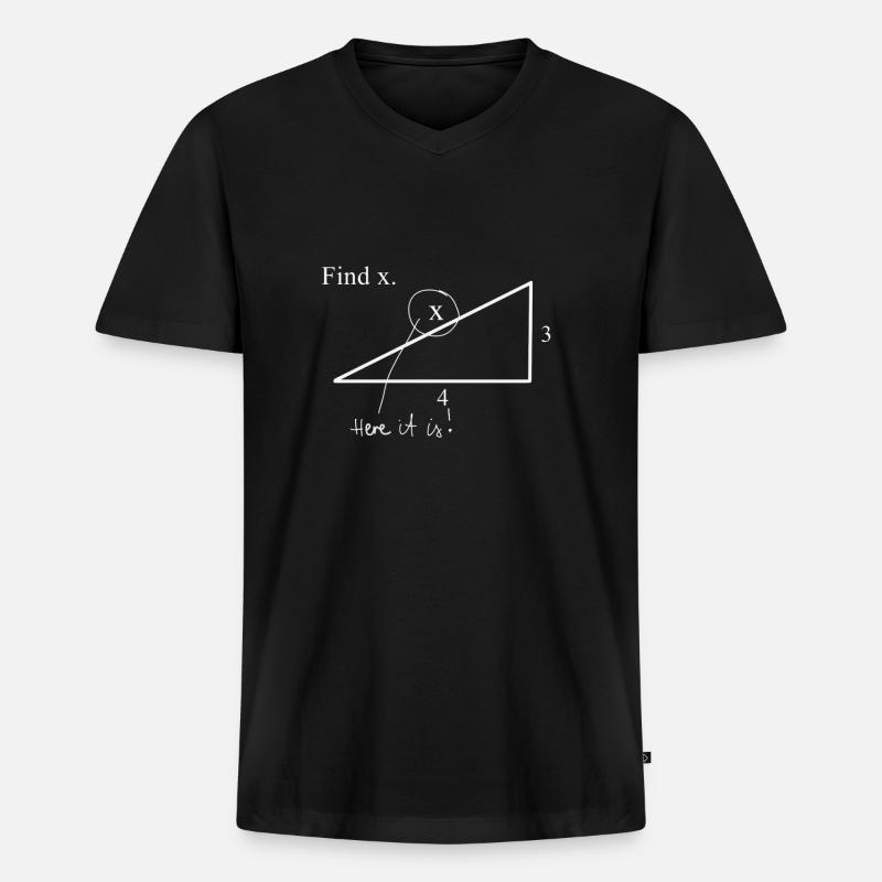 Find X - Männer Premium Bio T-Shirt mit V-Ausschnitt - Schwarz