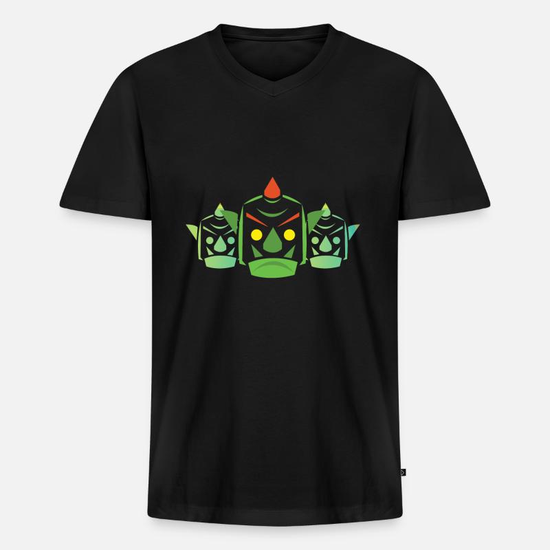 Orks - Männer Premium Bio T-Shirt mit V-Ausschnitt - Schwarz