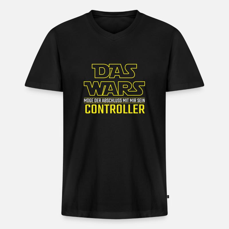 Das Wars Abschluss Controller Geschenkidee - Männer Premium Bio T-Shirt mit V-Ausschnitt - Schwarz