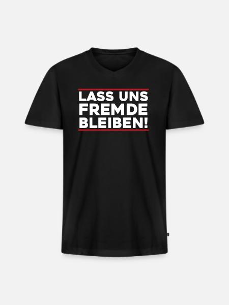 Let's Leave Strangers Misanthropes - Men's Premium Organic T-shirt with V-neck - black