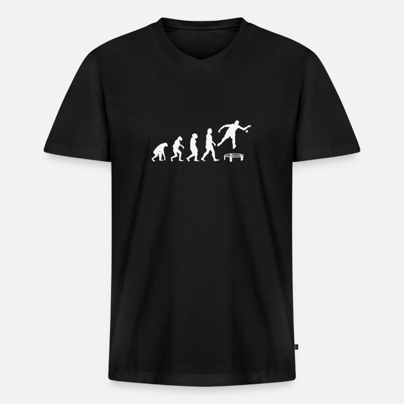 Roundnet Evolution - T-shirt encolure en V Premium bio Homme - noir