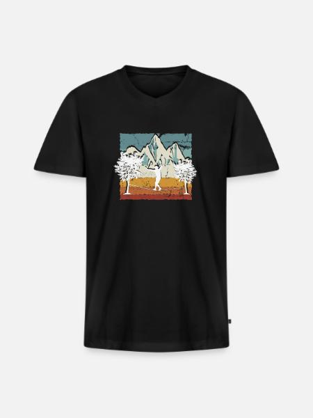 Slackline, Balance Sport - Men's Premium Organic T-shirt with V-neck - black