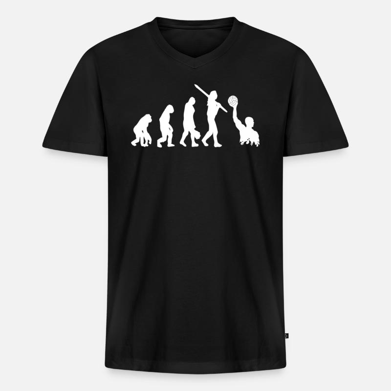 Water Polo Evolution - Men's Premium Organic T-shirt with V-neck - black