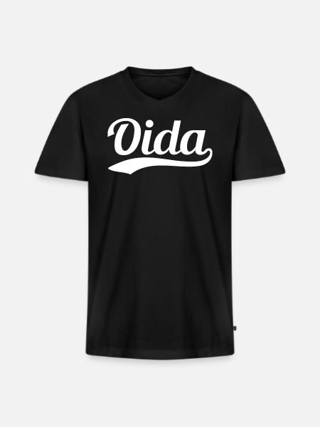 Oida Swoosh - T-shirt encolure en V Premium bio Homme - noir