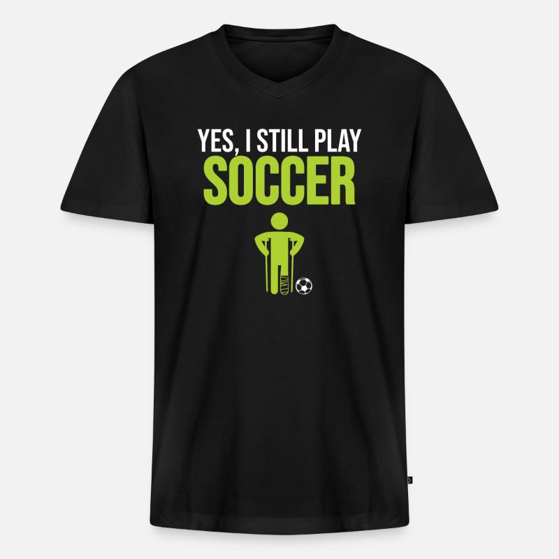 Spielen Sie Noch - Männer Premium Bio T-Shirt mit V-Ausschnitt - Schwarz